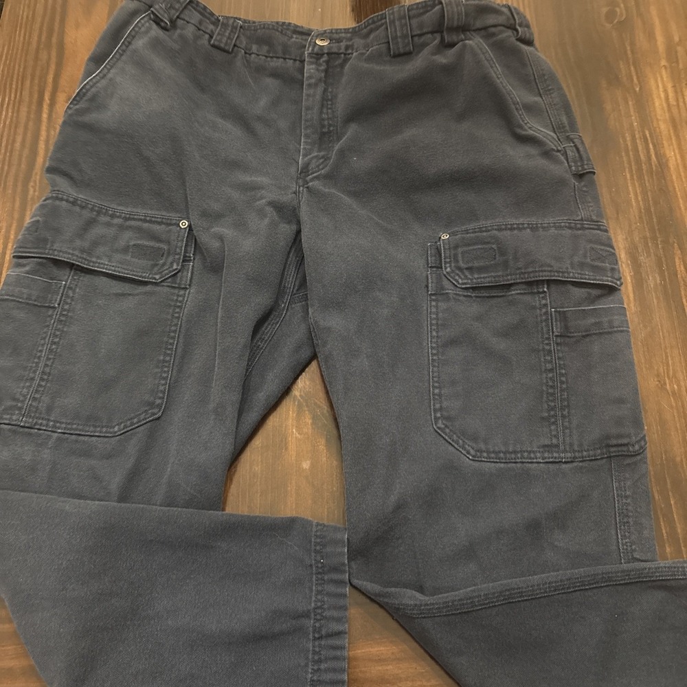 🛠️ Duluth Trading Co 42x32 CANVAS Cargo Work Pants Workwear